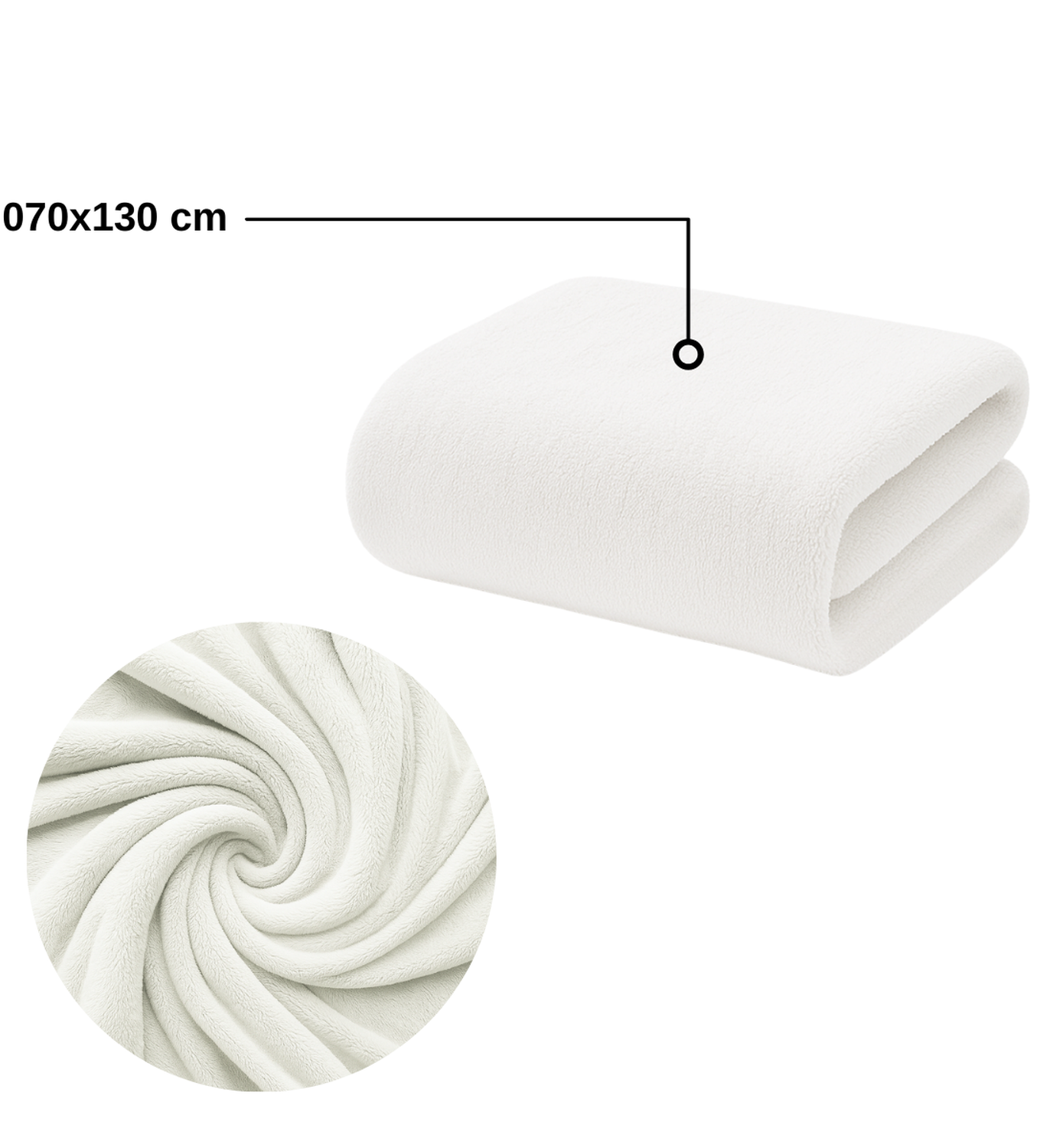 Toalla Blanca Microfibra 070x130-3