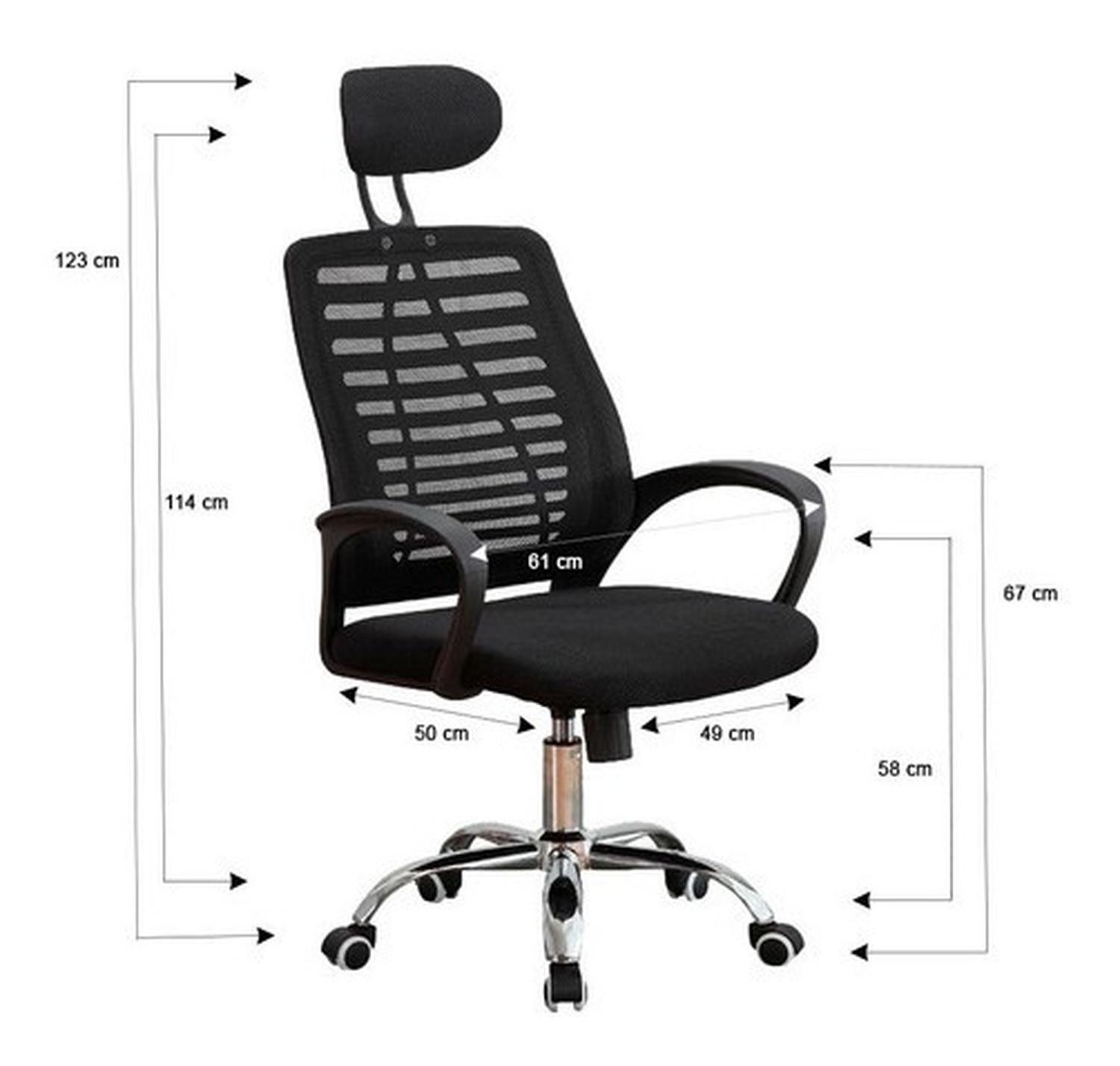 Silla Oficina O Escritorio Respaldo Ergonómico Cabecera Milan-4