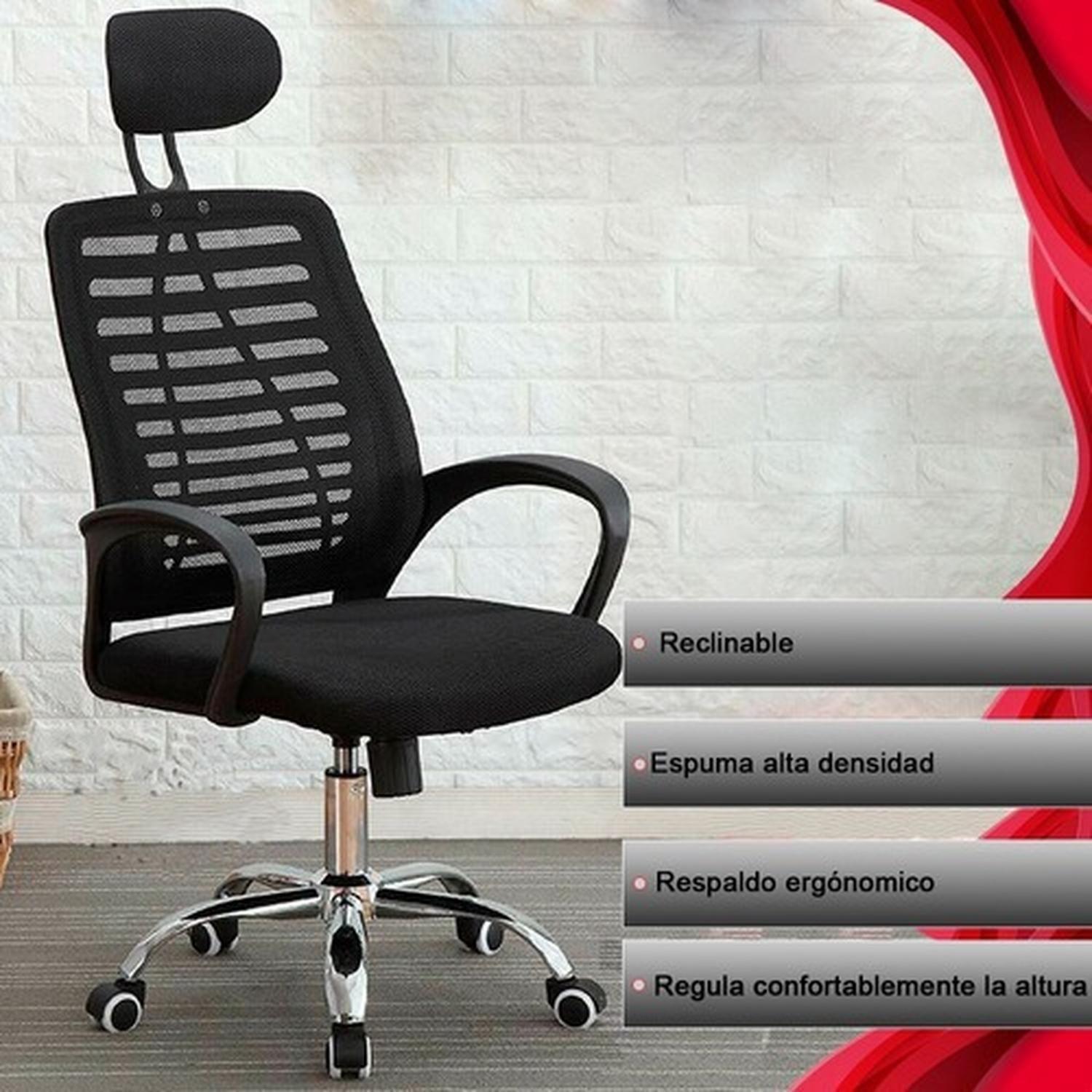 Silla Oficina O Escritorio Respaldo Ergonómico Cabecera Milan-5