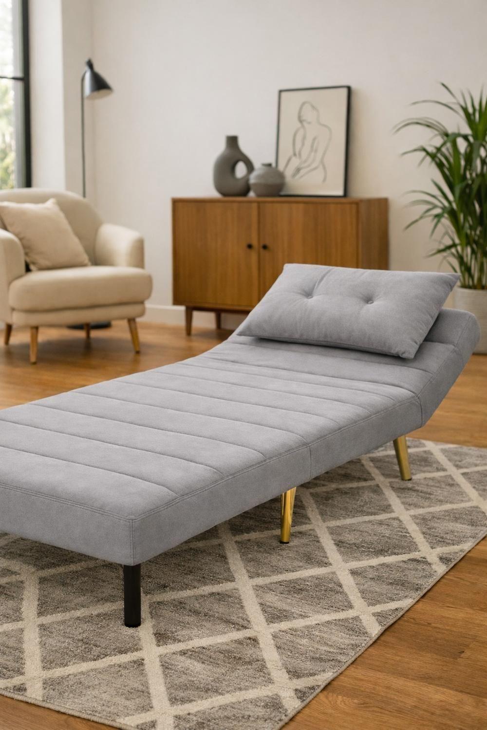 Sillon Sofa Cama Plegable Libano Gris-3
