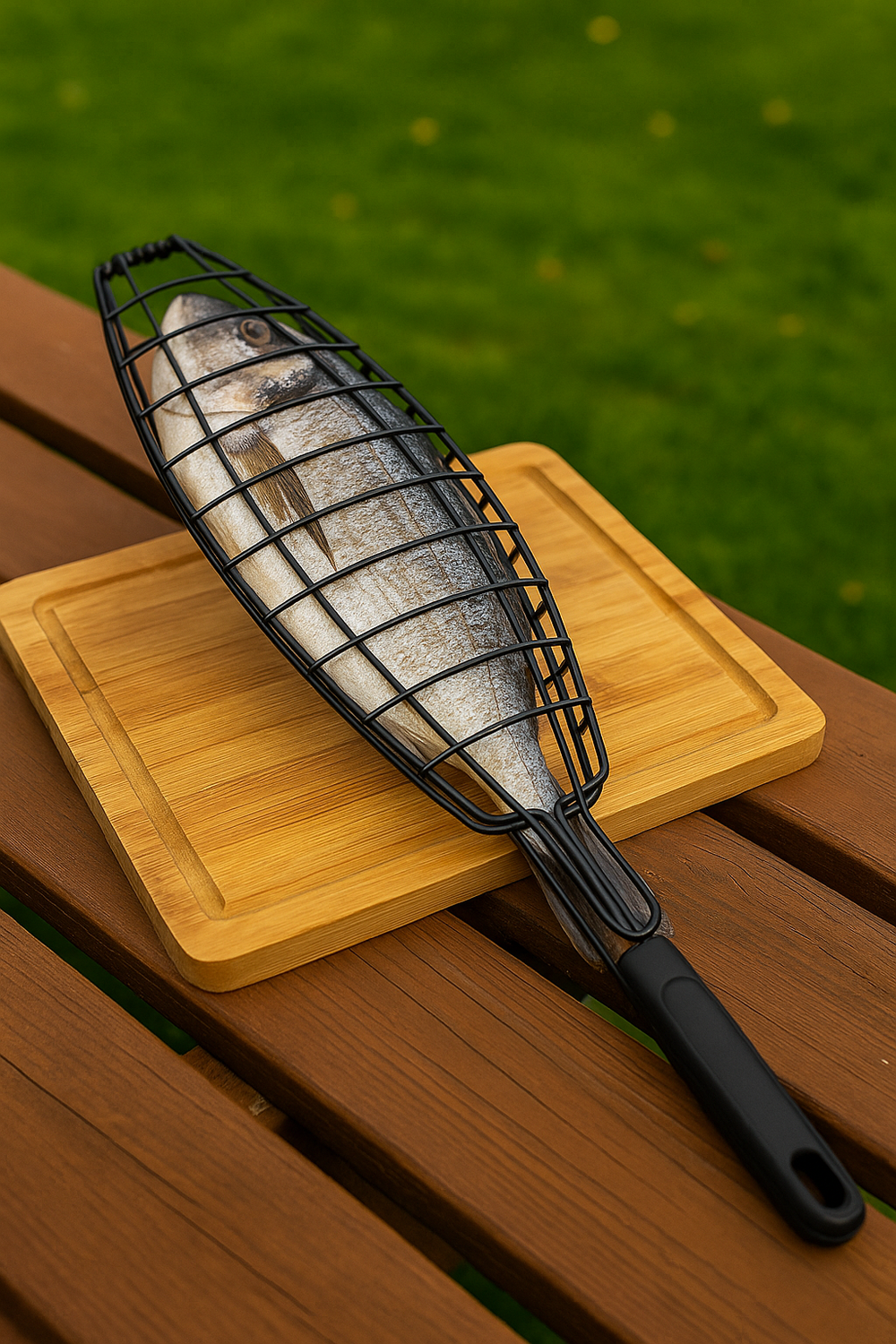 Grill Rejilla Antiadherente Para Asar Pescado Stellen-1