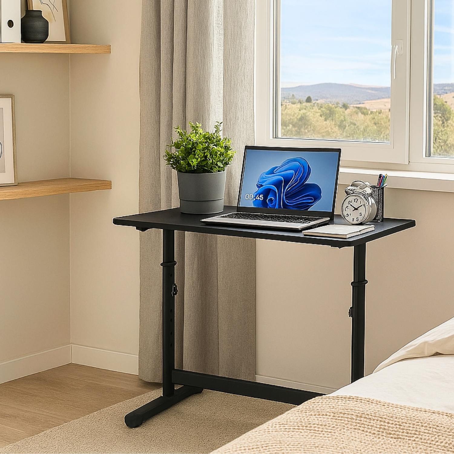 Escritorio con Altura Ajustable Bilbao Negro-6