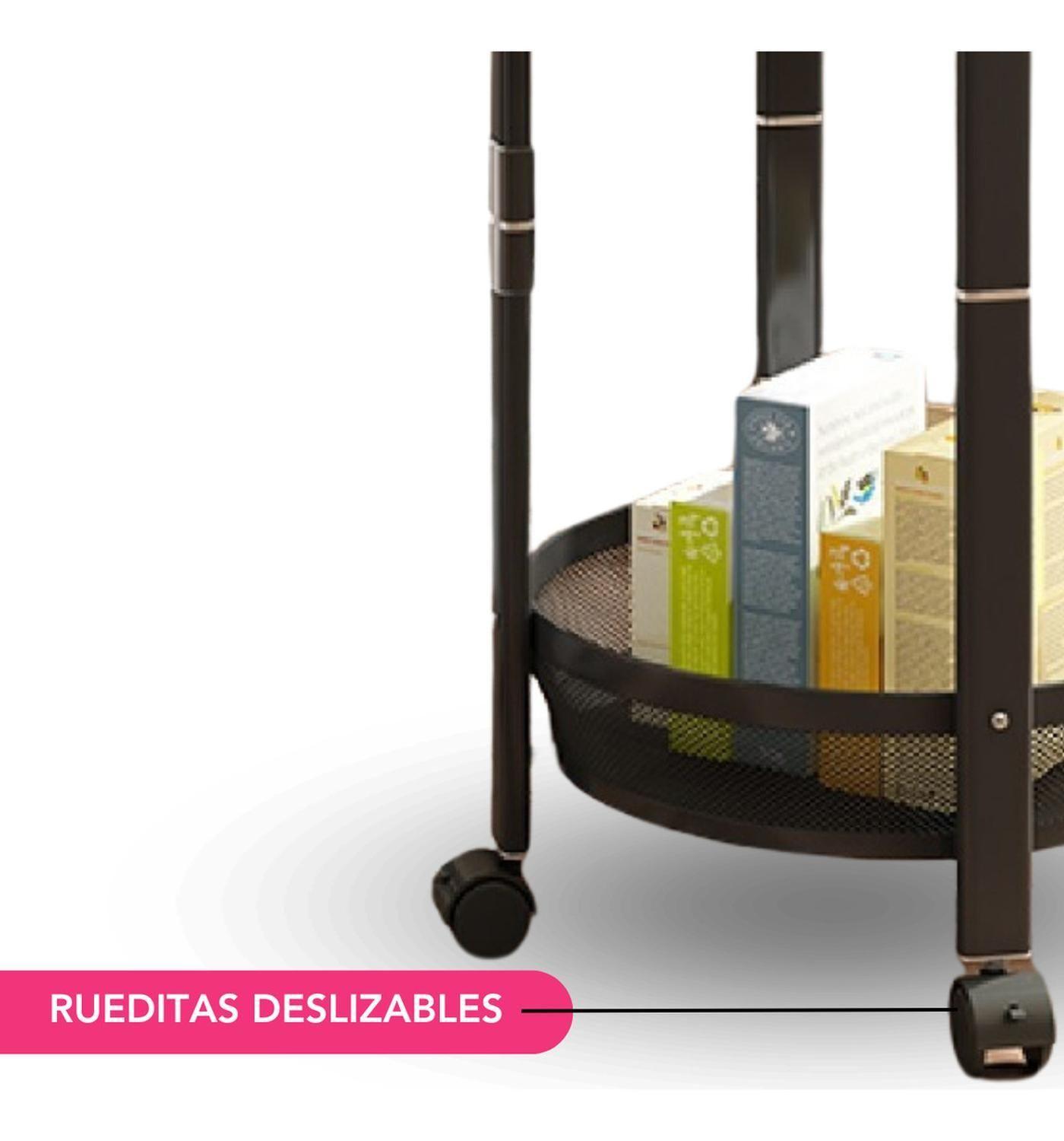 Carro Organizador Con Ruedas 3 Niveles Negro-6