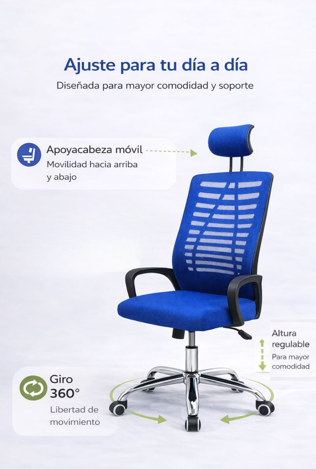 Silla Ejecutiva Milan Azul-6