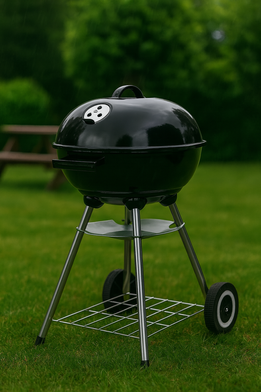 Parrilla A Carbon Encina Con Ruedas-0