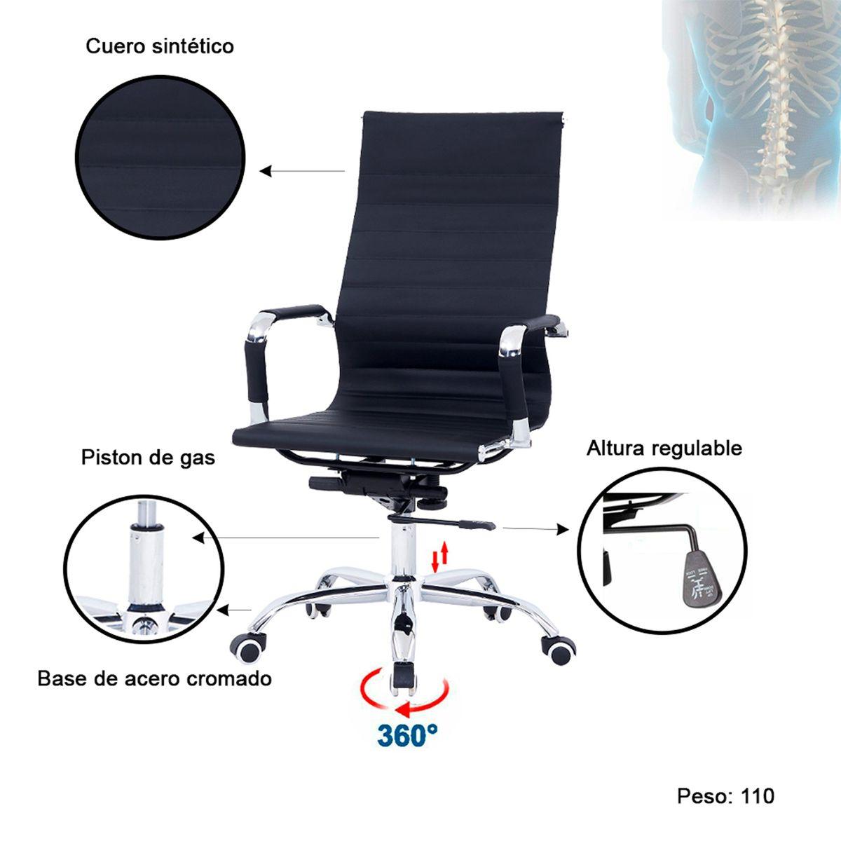 Silla Ejecutiva de Oficina PC Escritorio Giratoria New York-5