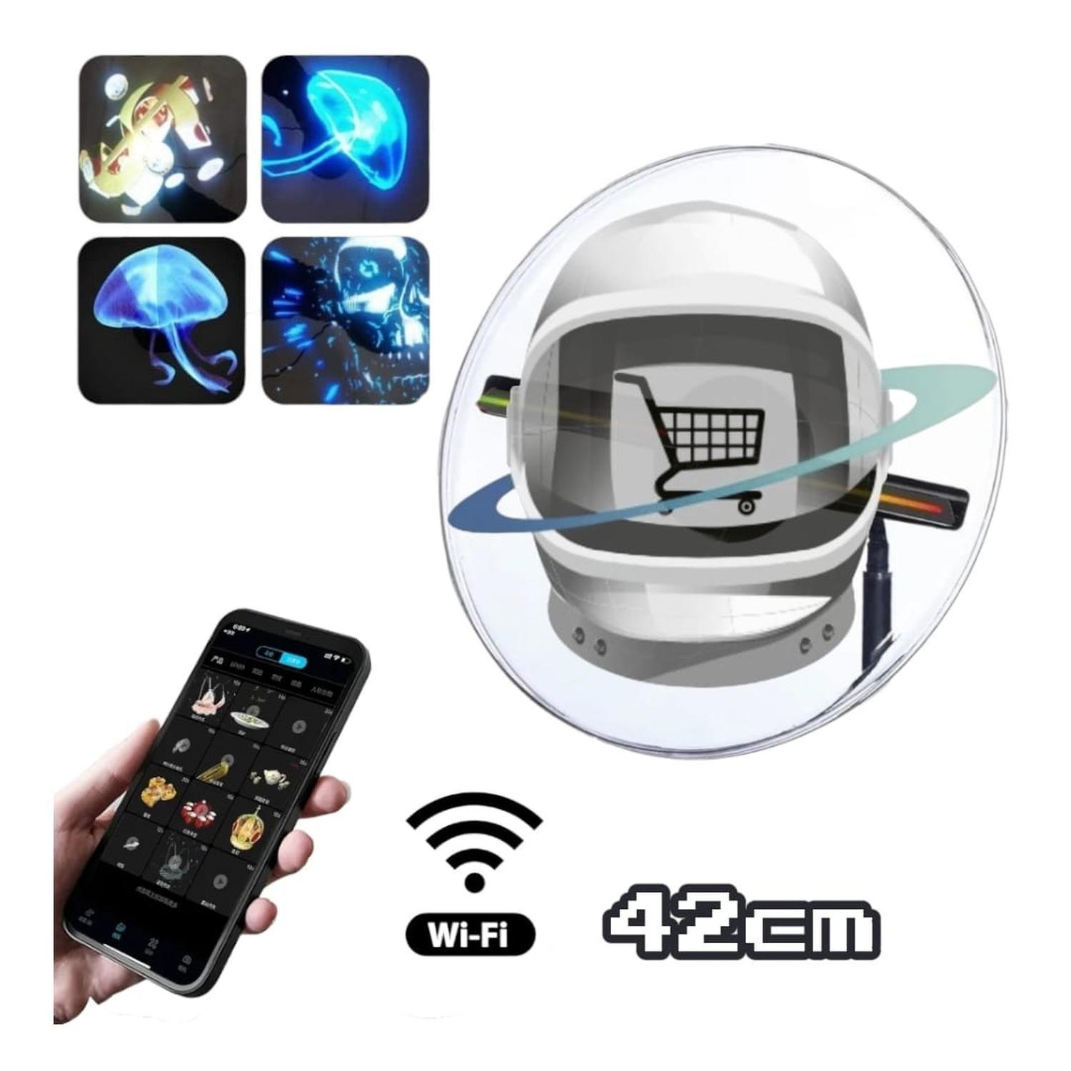 Proyector 3D Holograma 42cm Mica Pared App Movil-1