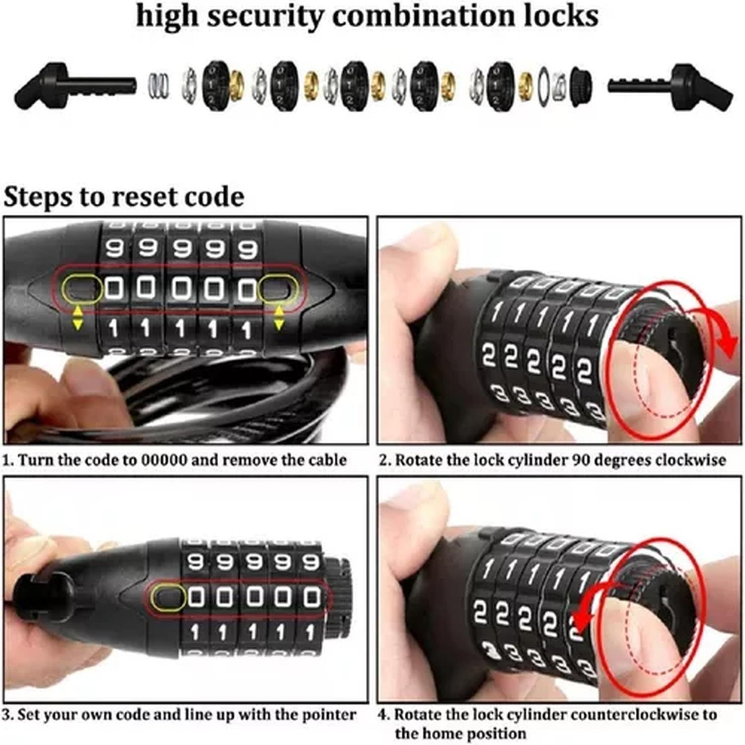 Cadena Candado Bicicleta Antirrobo Seguridad Max-5