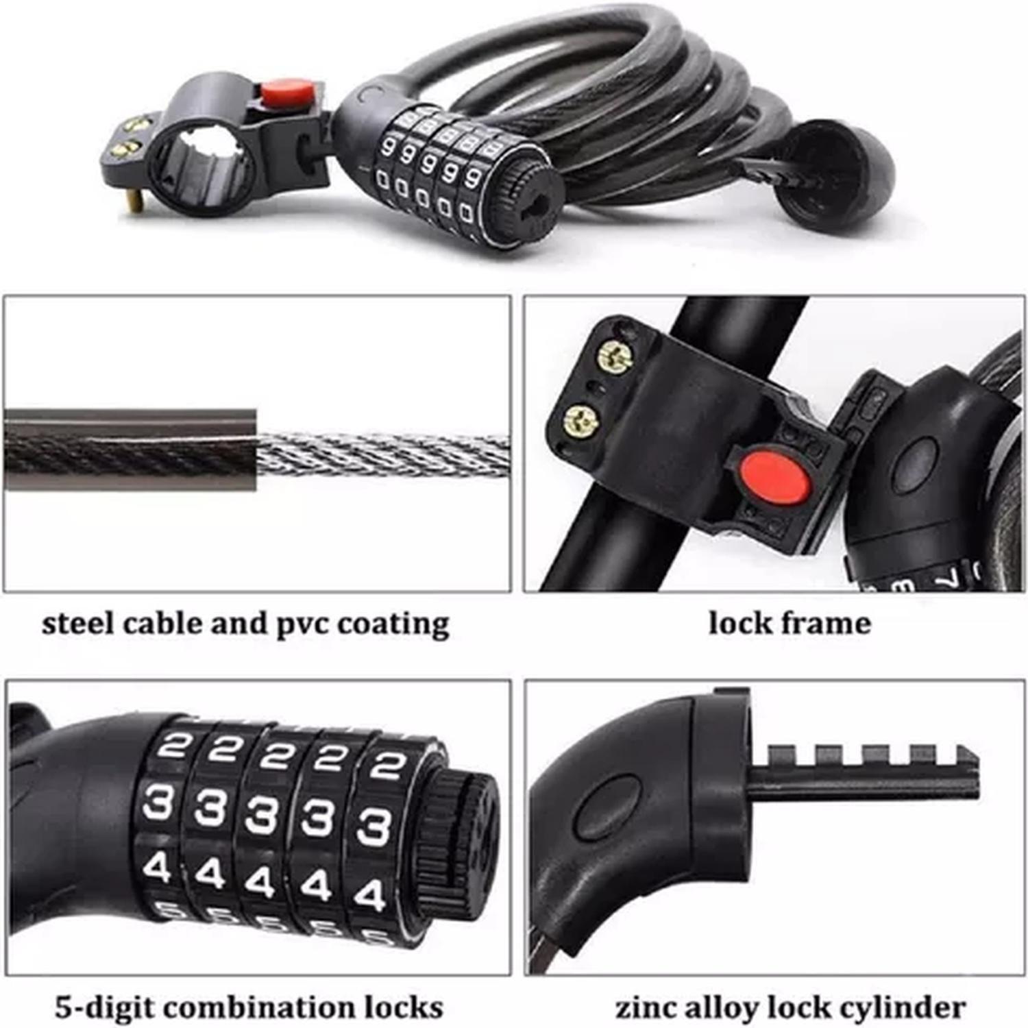 Cadena Candado Bicicleta Antirrobo Seguridad Max-8