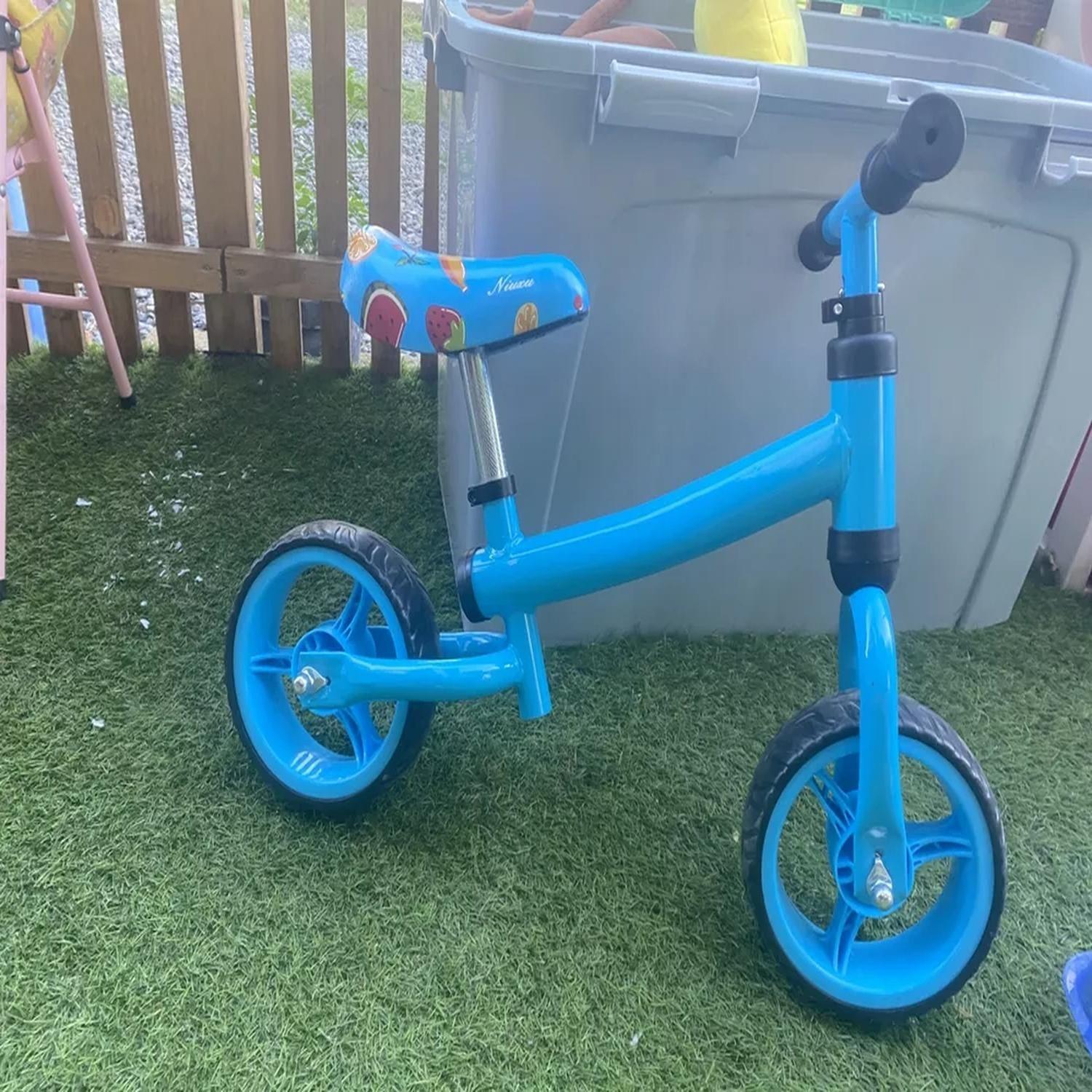 Bicicleta De Aprendizaje Equilibrio Madera Azul-4