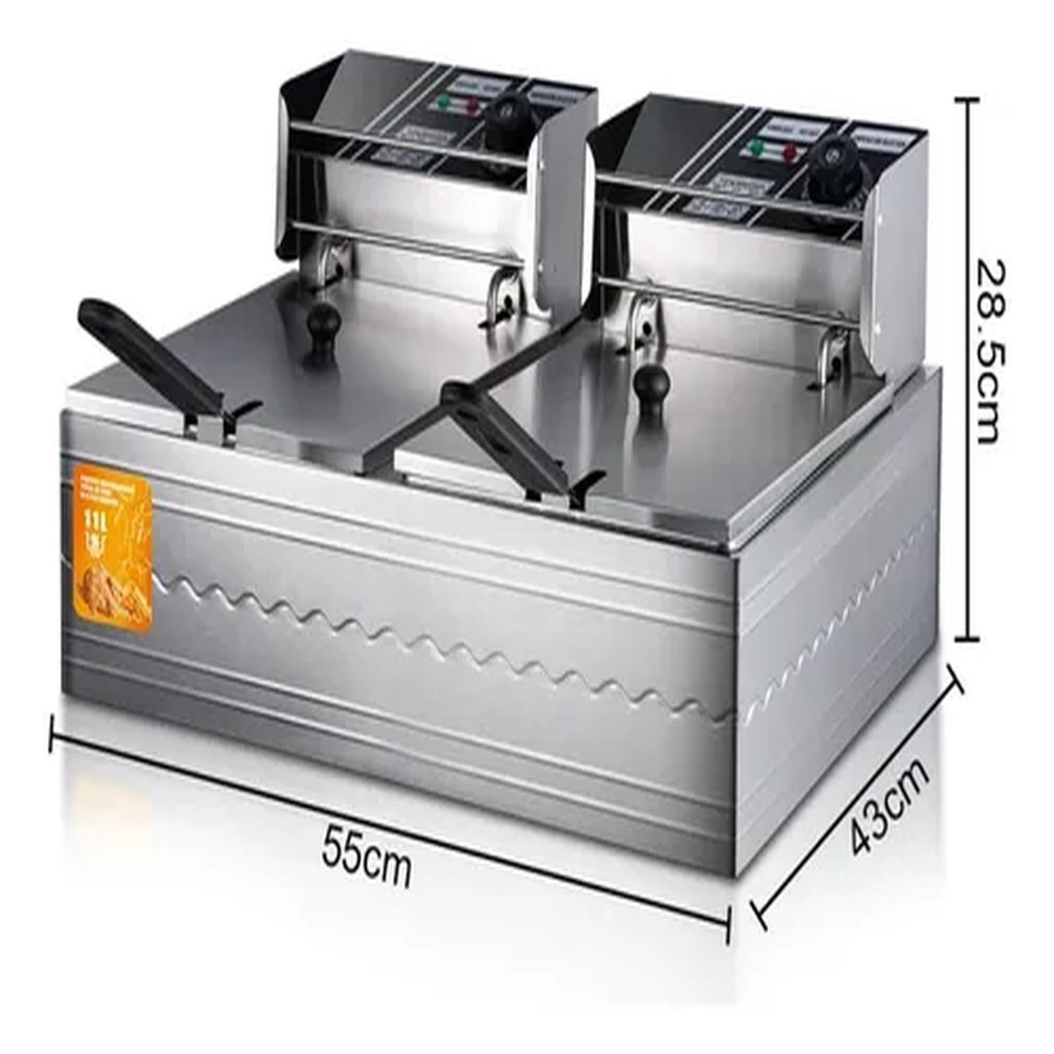 Freidora De Aceite Doble Canasto 11L-3