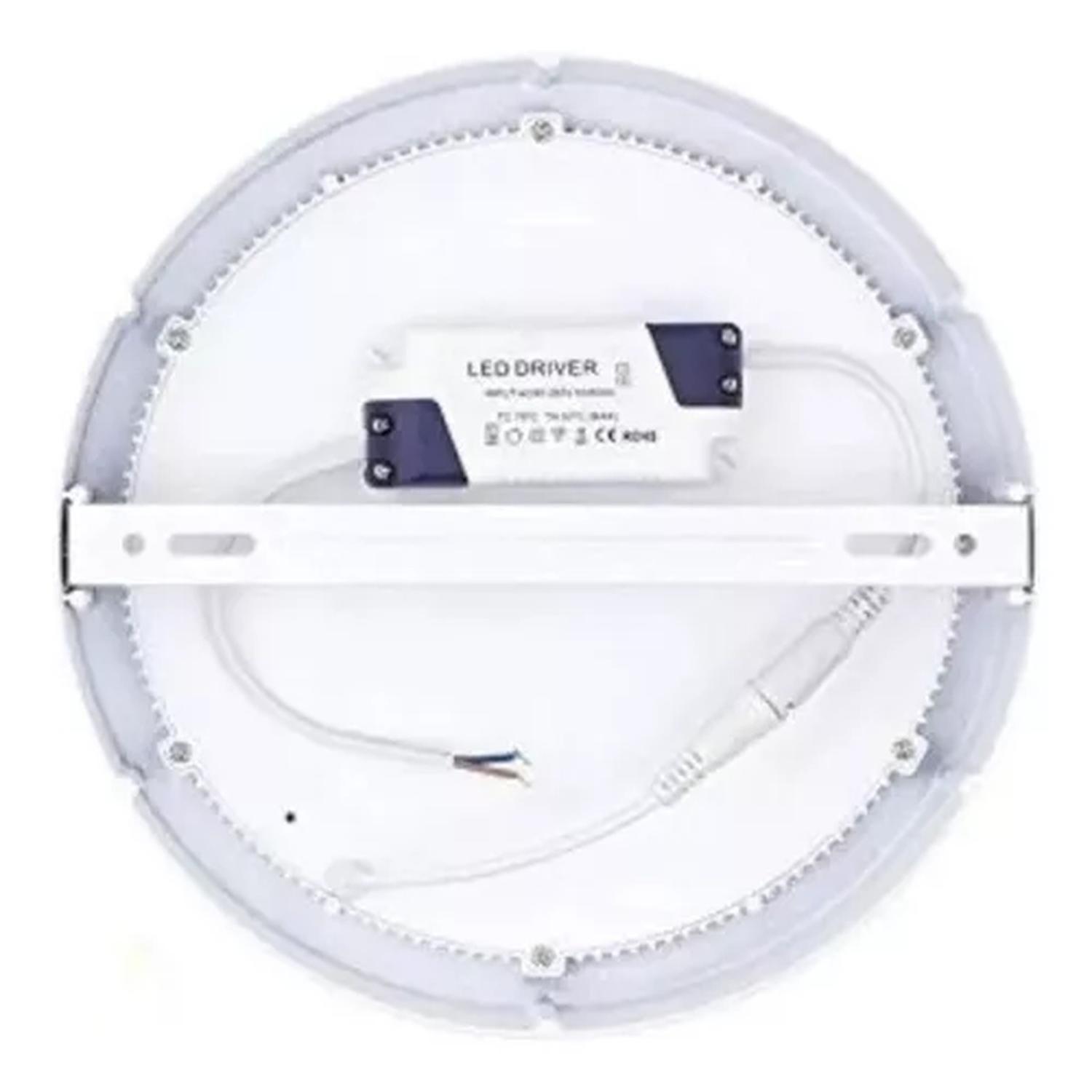 Pack 10 Foco Panel Sobrepuesto Redondo 12w 16cm-2