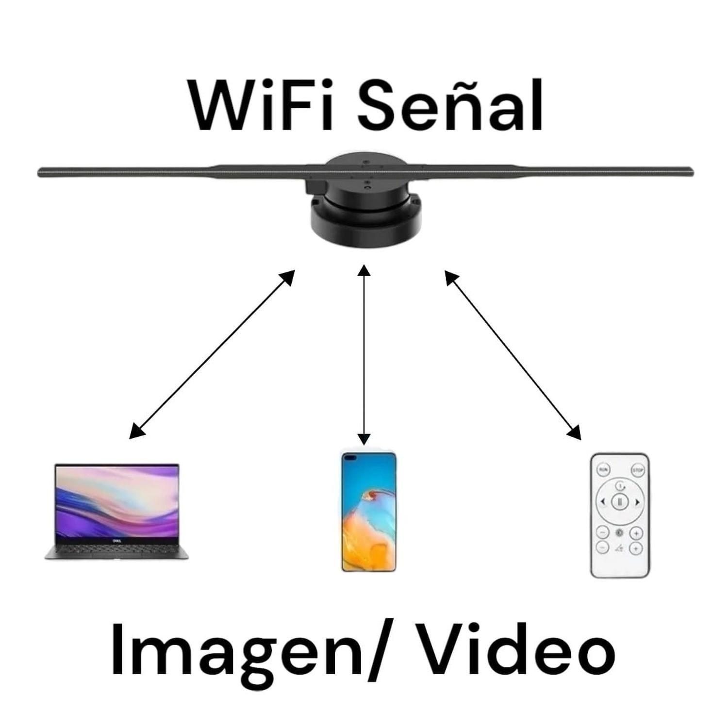 Proyector 3D Holograma 42cm Pared App Movil-2