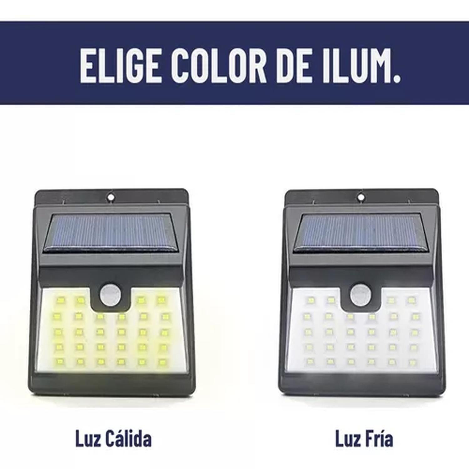 Foco Reflector Solar Led Exterior Sensor Pared Set 4-4