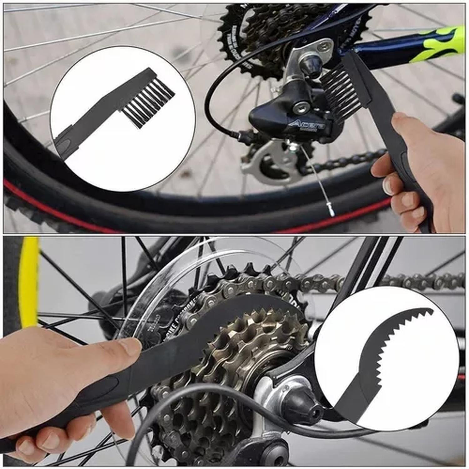 Cepillo Limpiador Cadena Para Bicicleta Moto Kit-6
