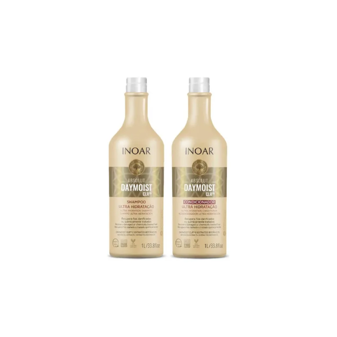 Pack INOAR Absolut Daymoist Shampoo + Acondicionador 1L-1