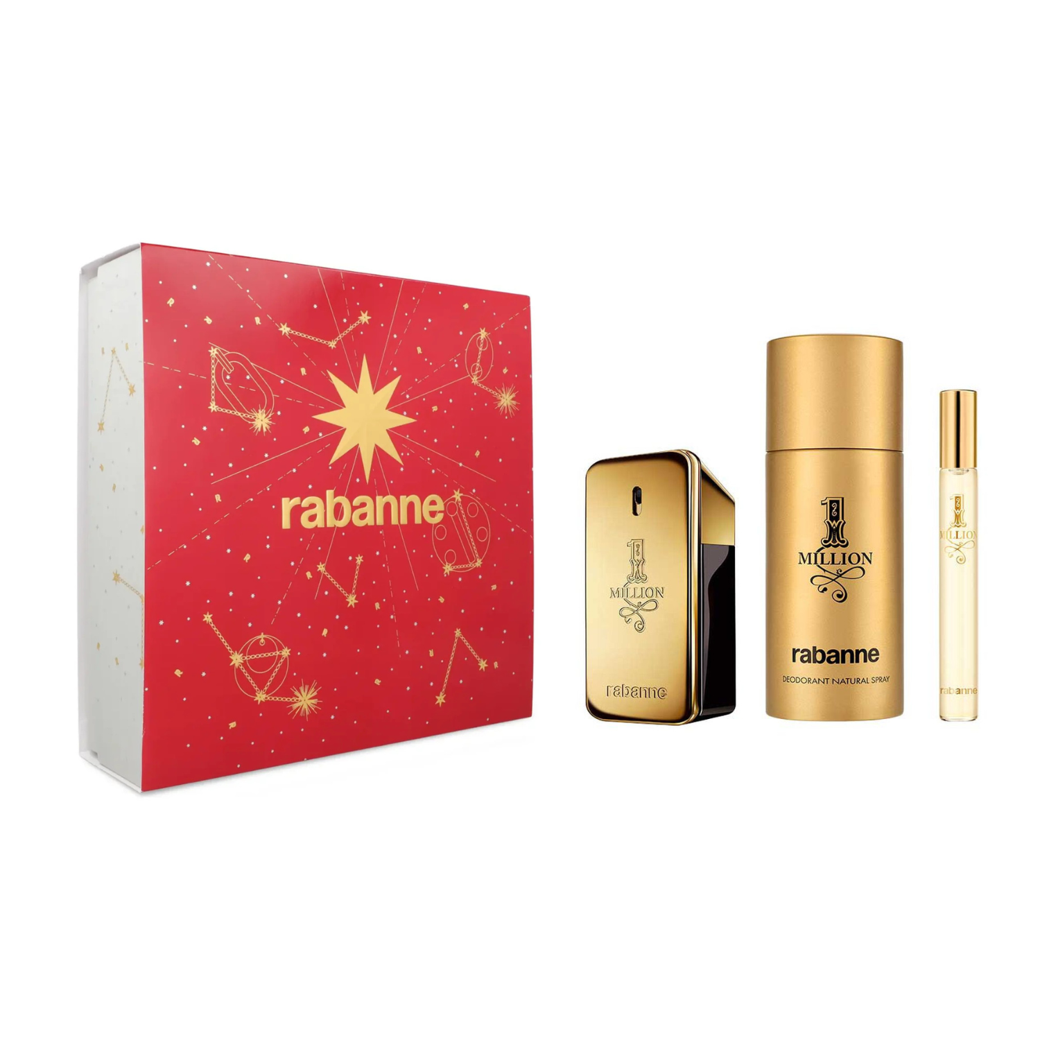 Set Perfume 1 Million EDT 50 ml + Deo 150 ml + Travel Spray 10 ml Paco Rabanne 2025-1