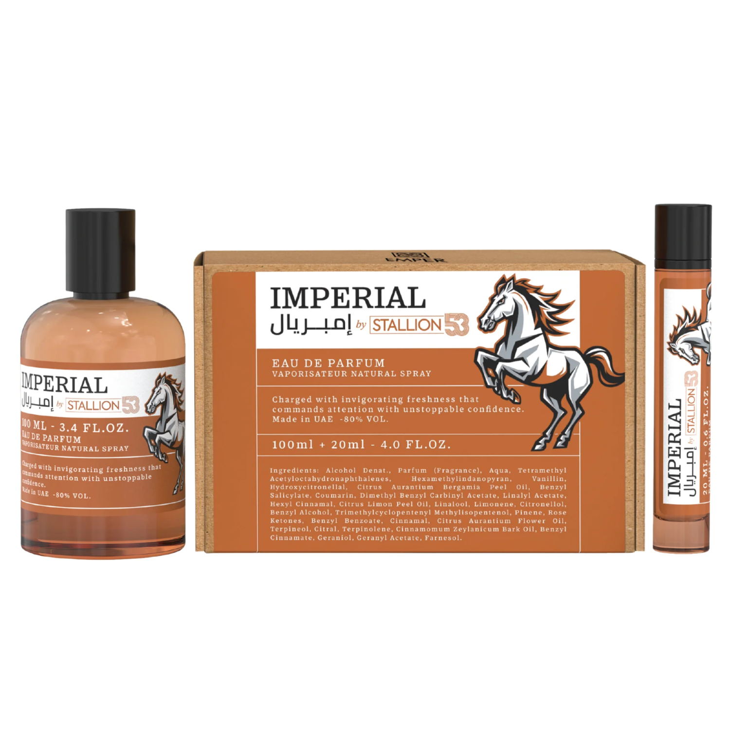 Set Perfume Imperial By Stallion 53 EDP 100 ml + Mini 20 ml Emper-0