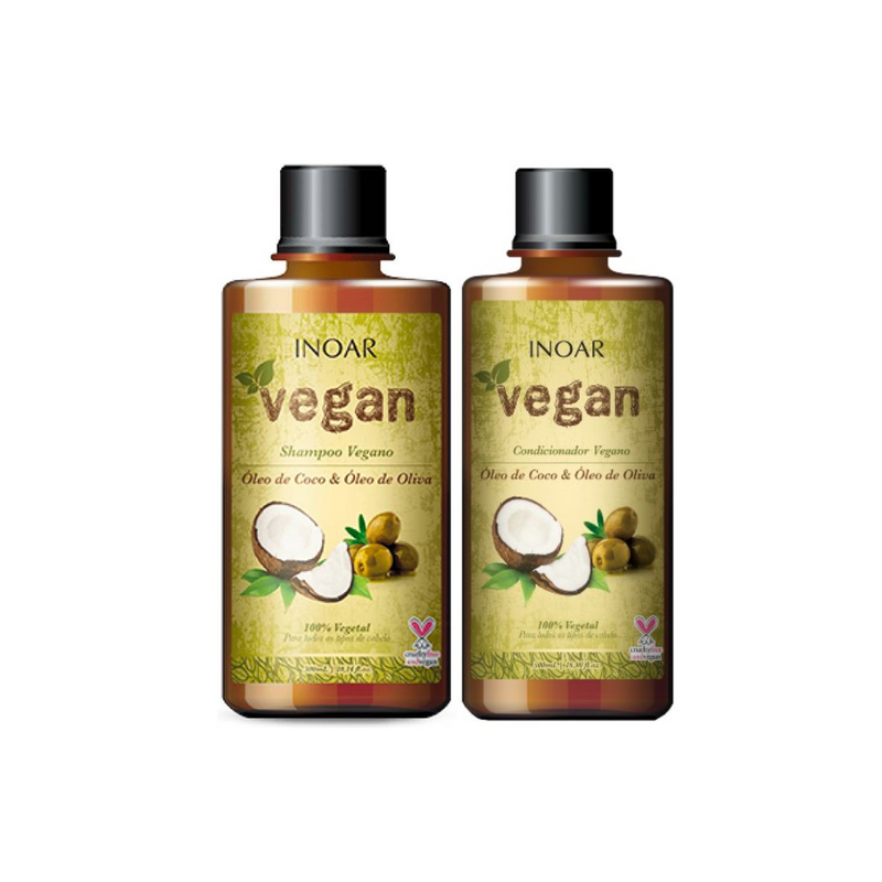 Pack INOAR Vegan Shampoo + Acondicionador 300 ml-0