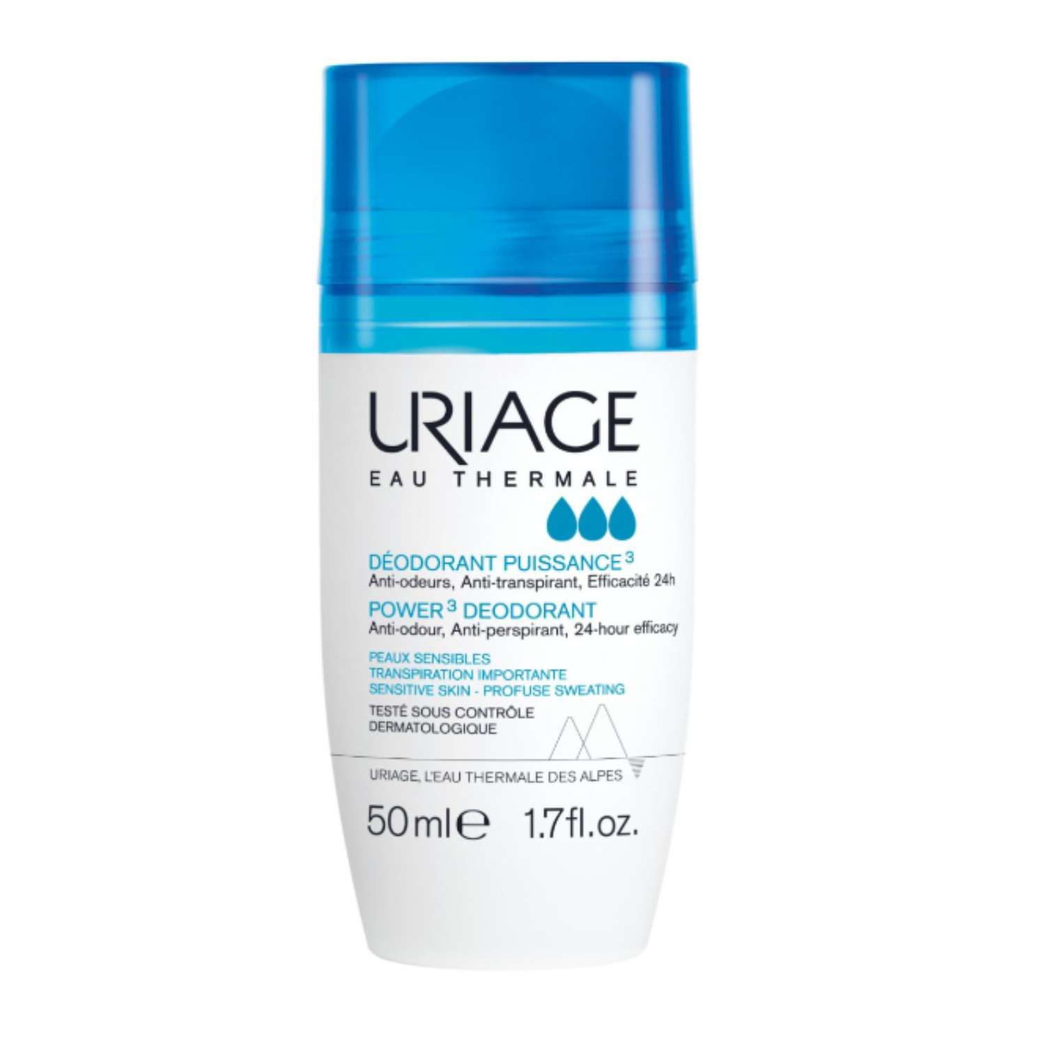 Desodorante Power 3 Sudoración Abundante Uriage 50ml-0