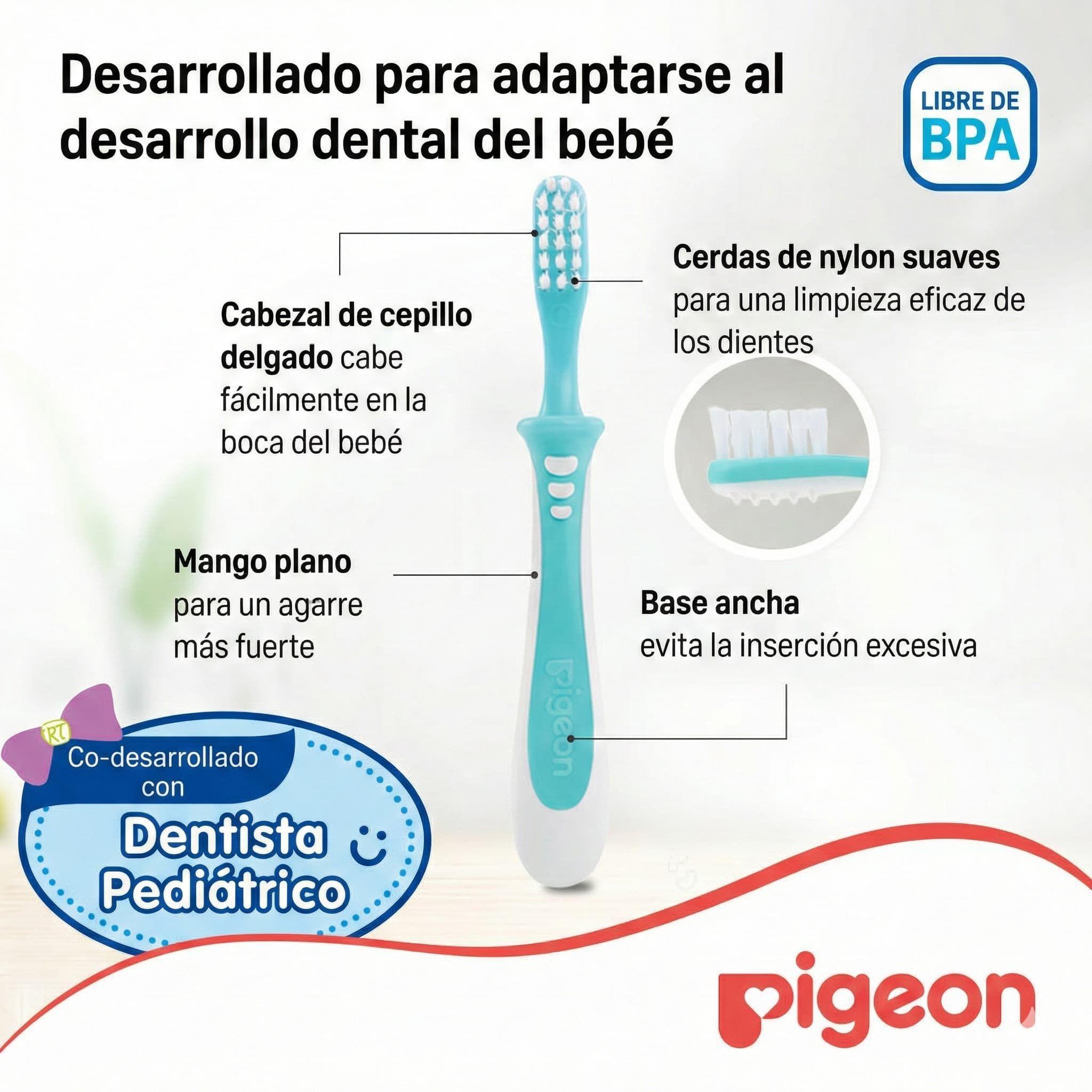 Set Cepillos Dentales Aprendizaje 3 Etapas Pigeon Infantil Rosado-2