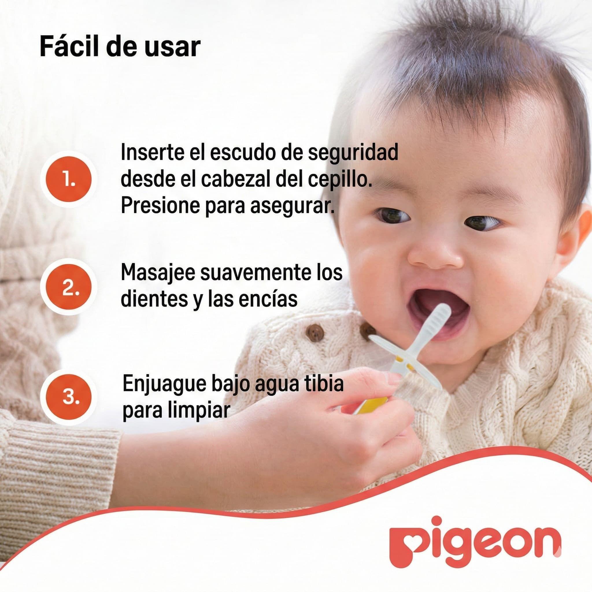 Set Cepillos Dentales Aprendizaje 3 Etapas Pigeon Infantil Rosado-3
