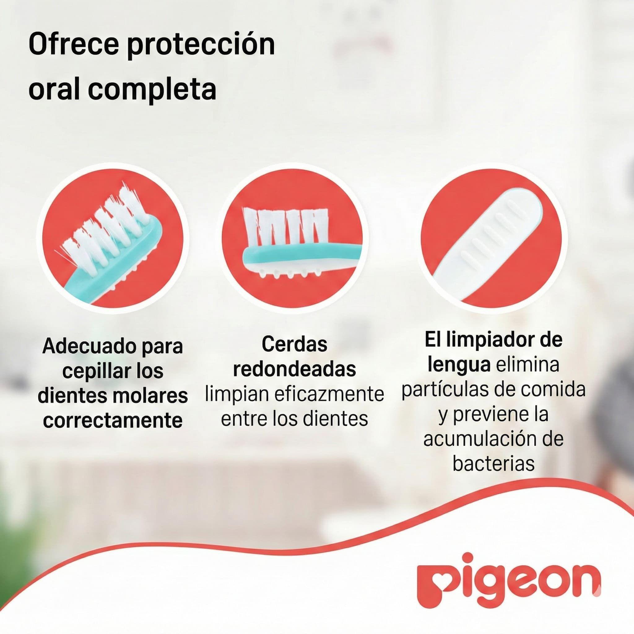 Set Cepillos Dentales Aprendizaje 3 Etapas Pigeon Infantil Rosado-4