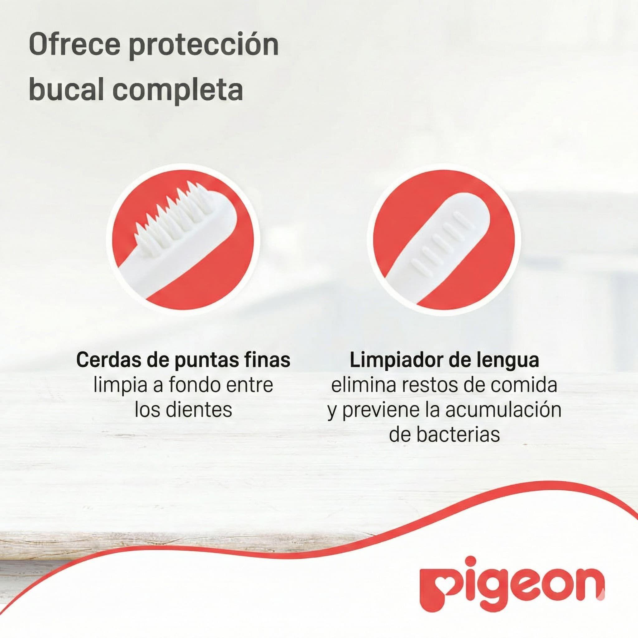 Set Cepillos Dentales Aprendizaje 3 Etapas Pigeon Infantil Rosado-5