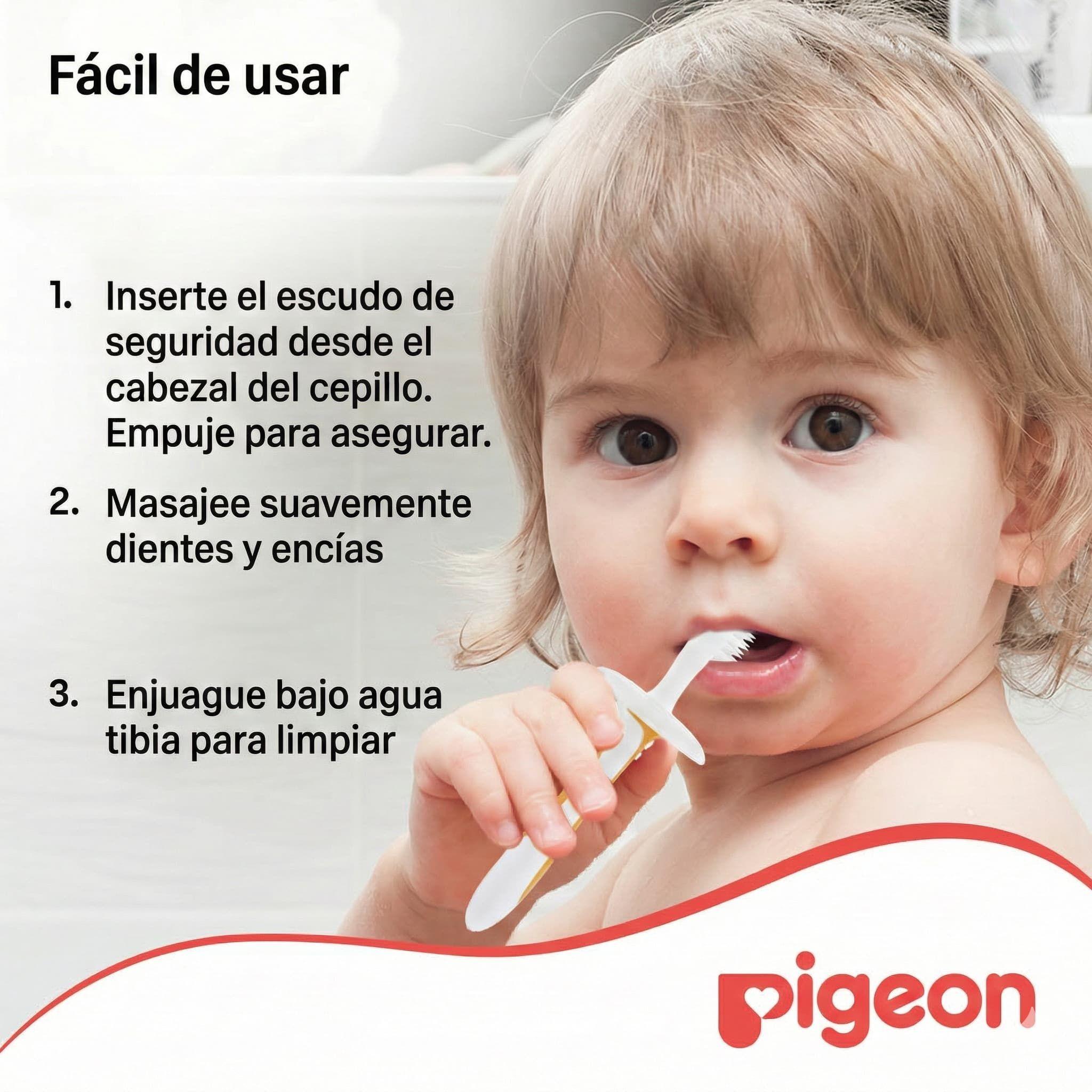 Set Cepillos Dentales Aprendizaje 3 Etapas Pigeon Infantil Rosado-7