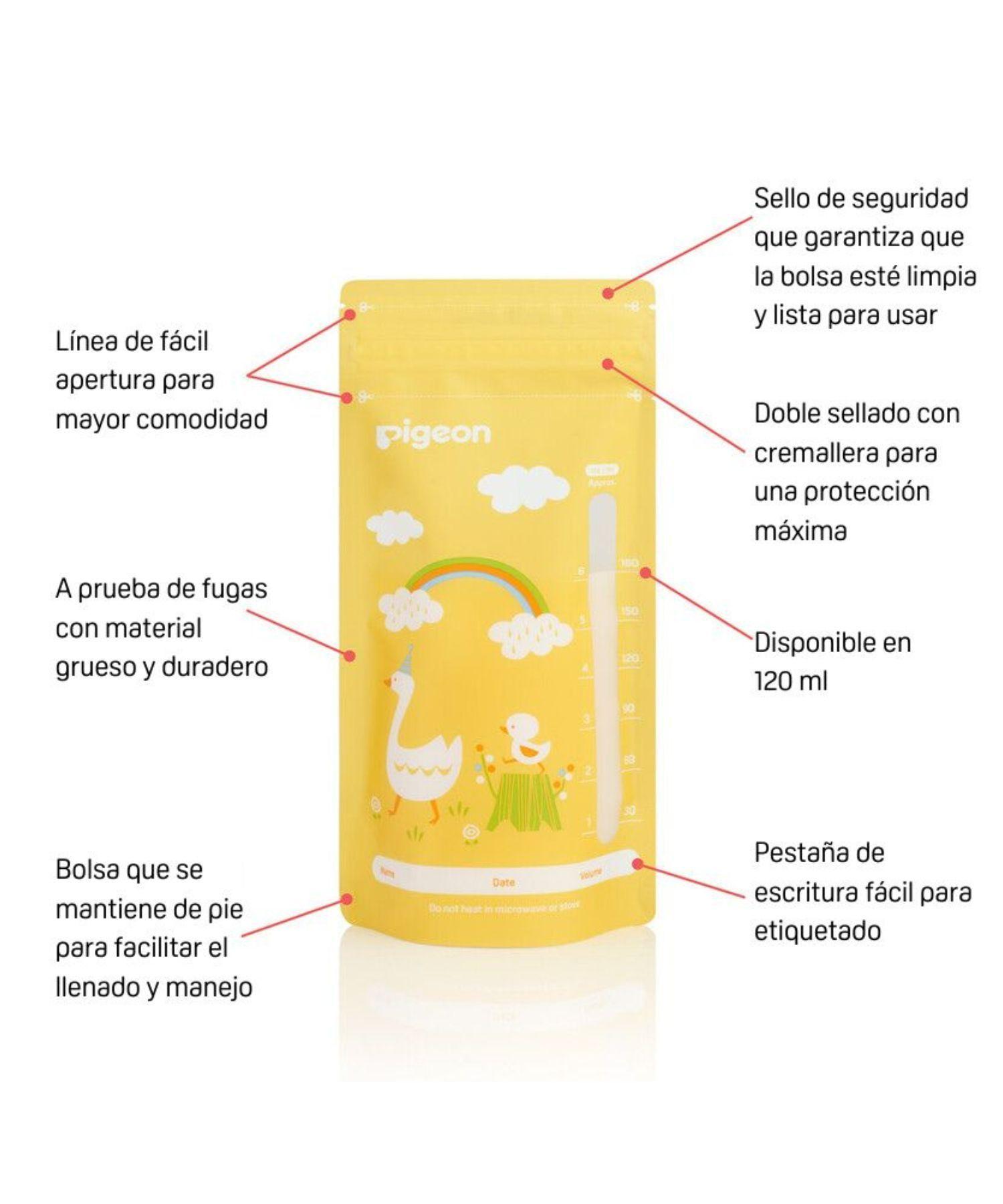 Bolsas Para Almacenar Leche Materna Pigeon - 180ml - 25uds-4