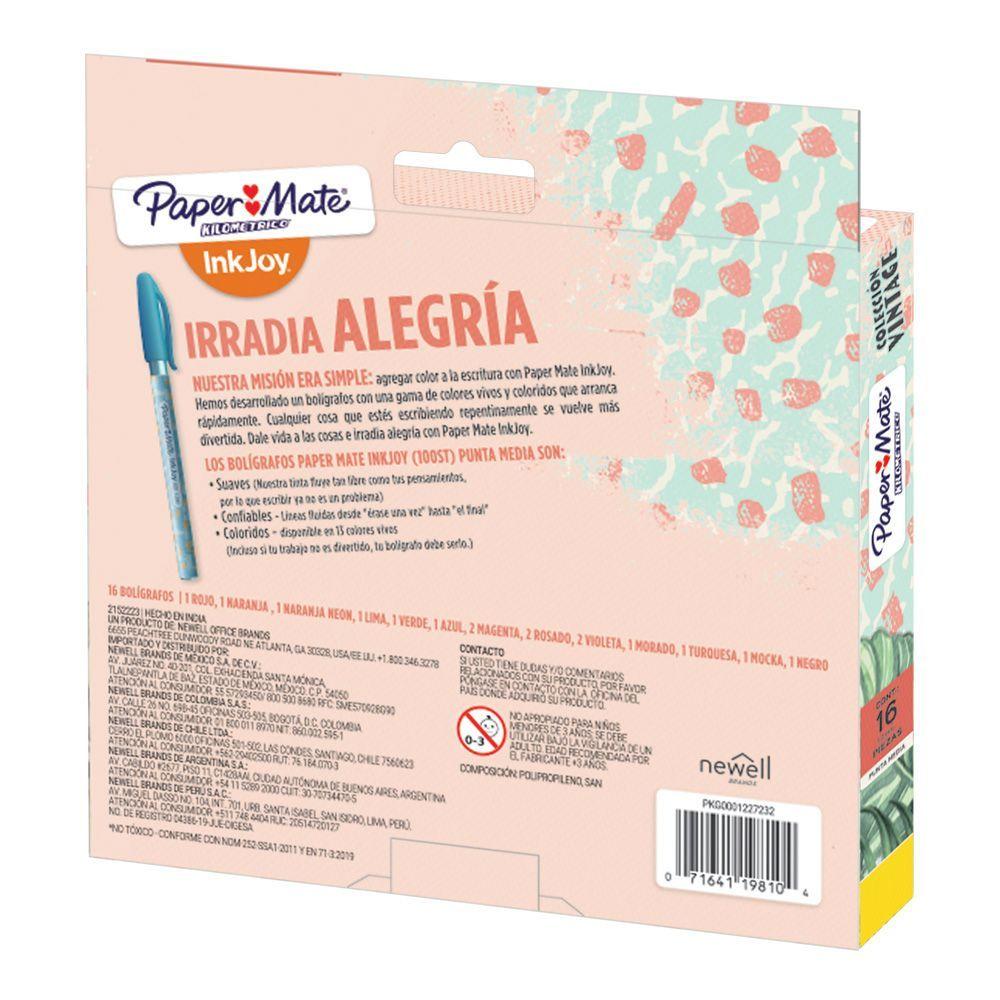 Lapiceras Bolígrafo Paper Mate Inkjoy X16 Colección Vintage-2