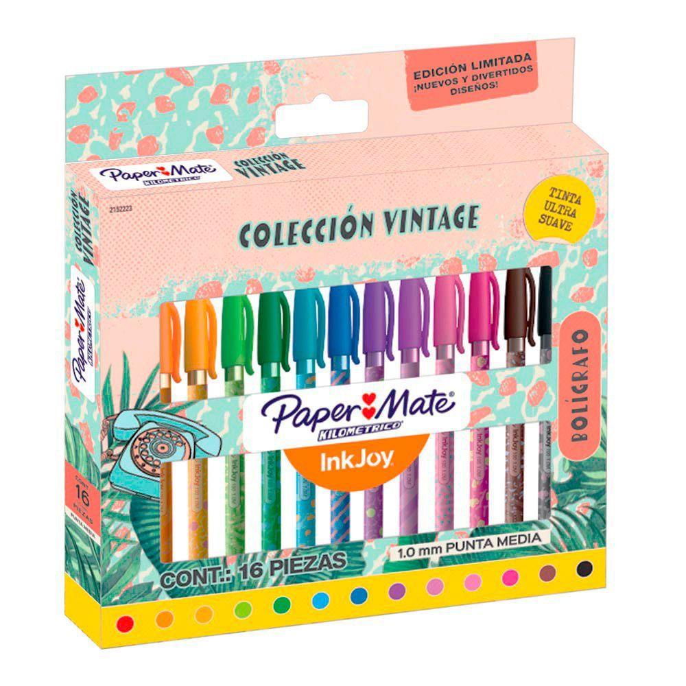Lapiceras Bolígrafo Paper Mate Inkjoy X16 Colección Vintage-3