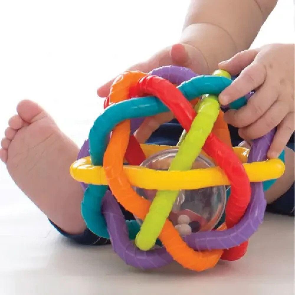 Juguete Pelota Sonajero Bebe Bendy Playgro Sensorial-4