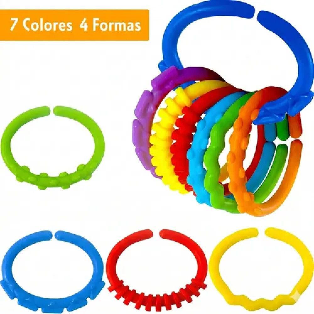 Set 24 Argollas Sensoriales Bebé Eslabones Enlazables-2