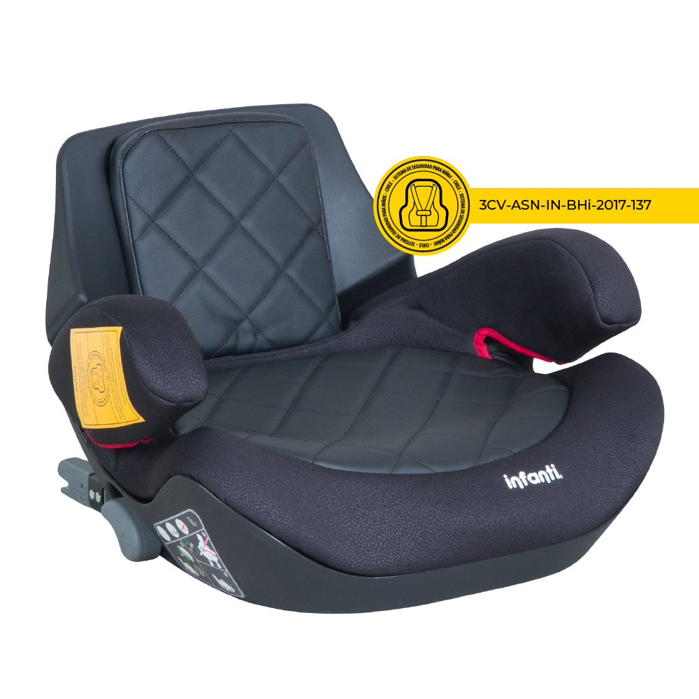Alzador Auto Respaldo Isofix Black Stone Infanti Negro Niños-3