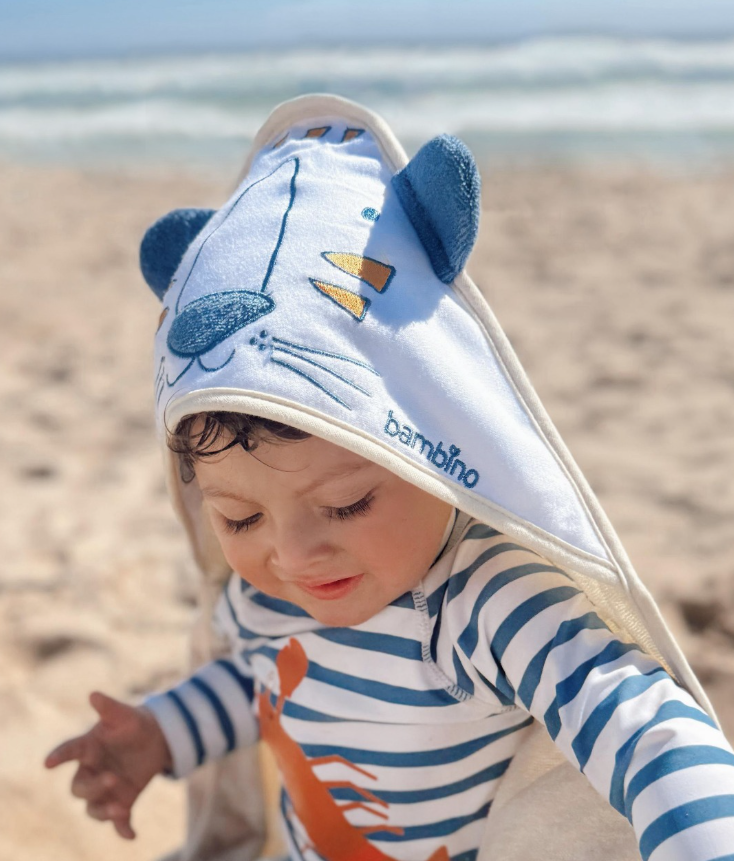 Toalla Capucha Beb Bambino 100 Algod n 76x76cm Tigre-7