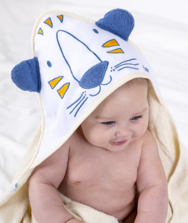 Toalla Capucha Beb Bambino 100 Algod n 76x76cm Tigre-8