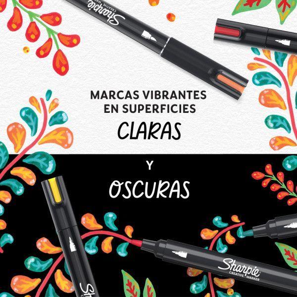 12 Marcadores Sharpie Acrilicos Punta Bala Colores Surtidos-7
