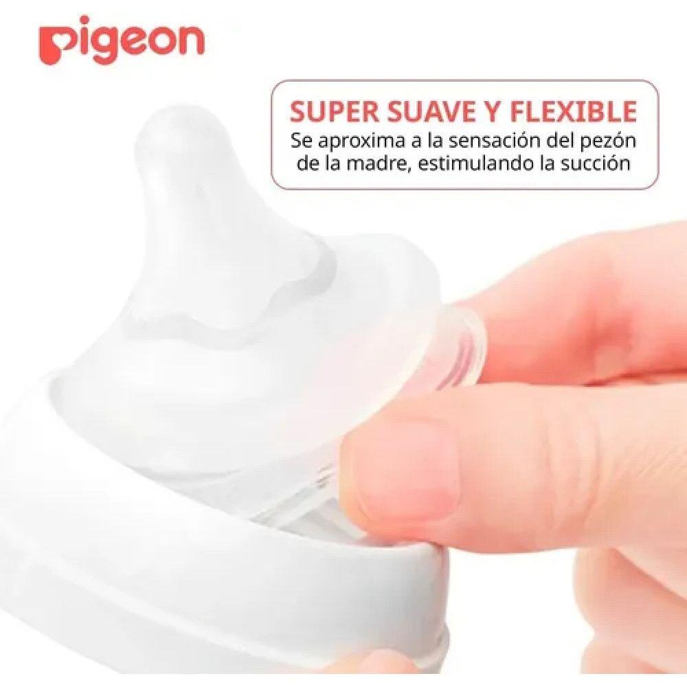 Pack 3 Mamaderas Pigeon Softouch Boca Ancha 160+240+330ml Pp Blanco Biberón Softouch Pigeon Pp-4