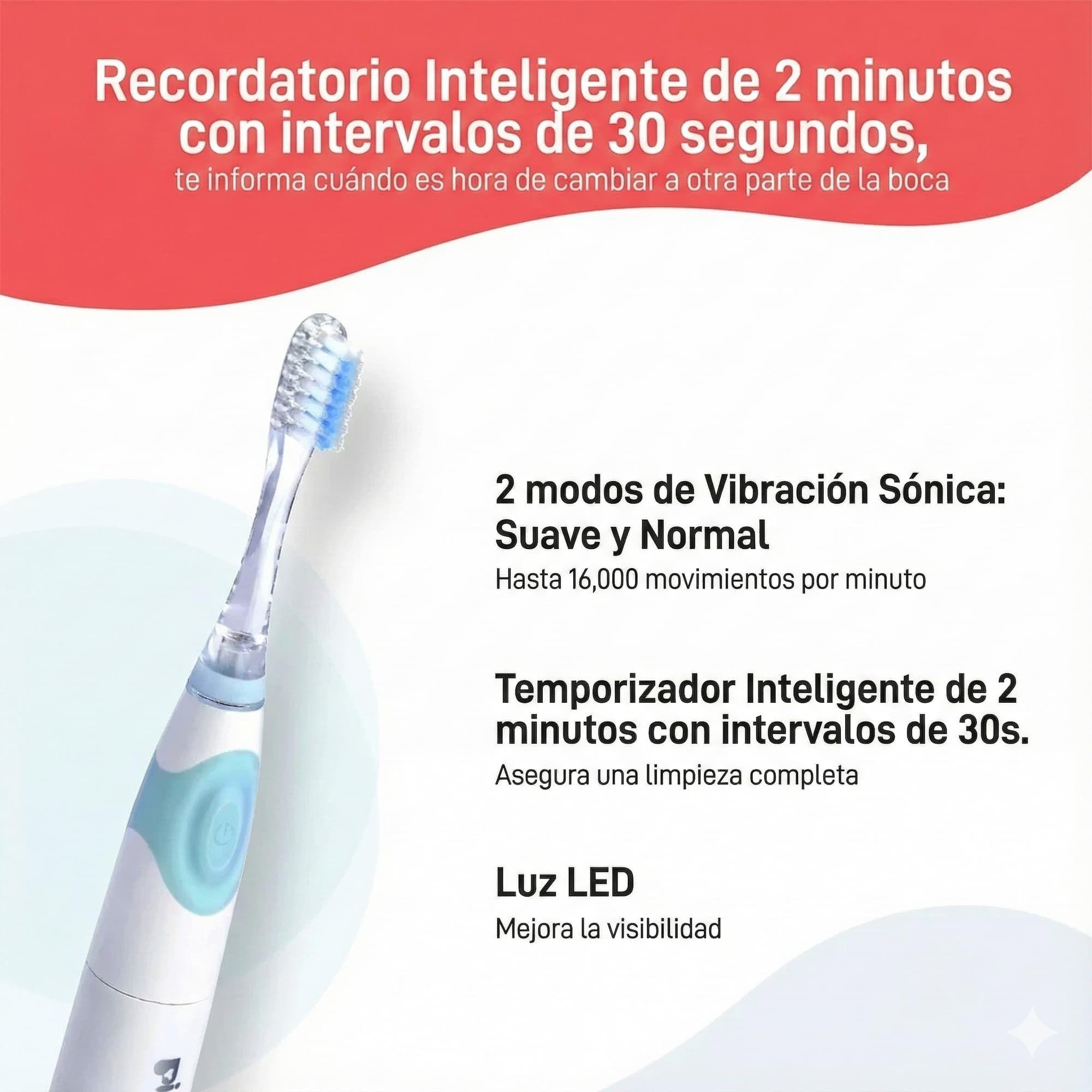 Cepillo De Dientes Electrico Bebes Con Led Timer Pigeon-7