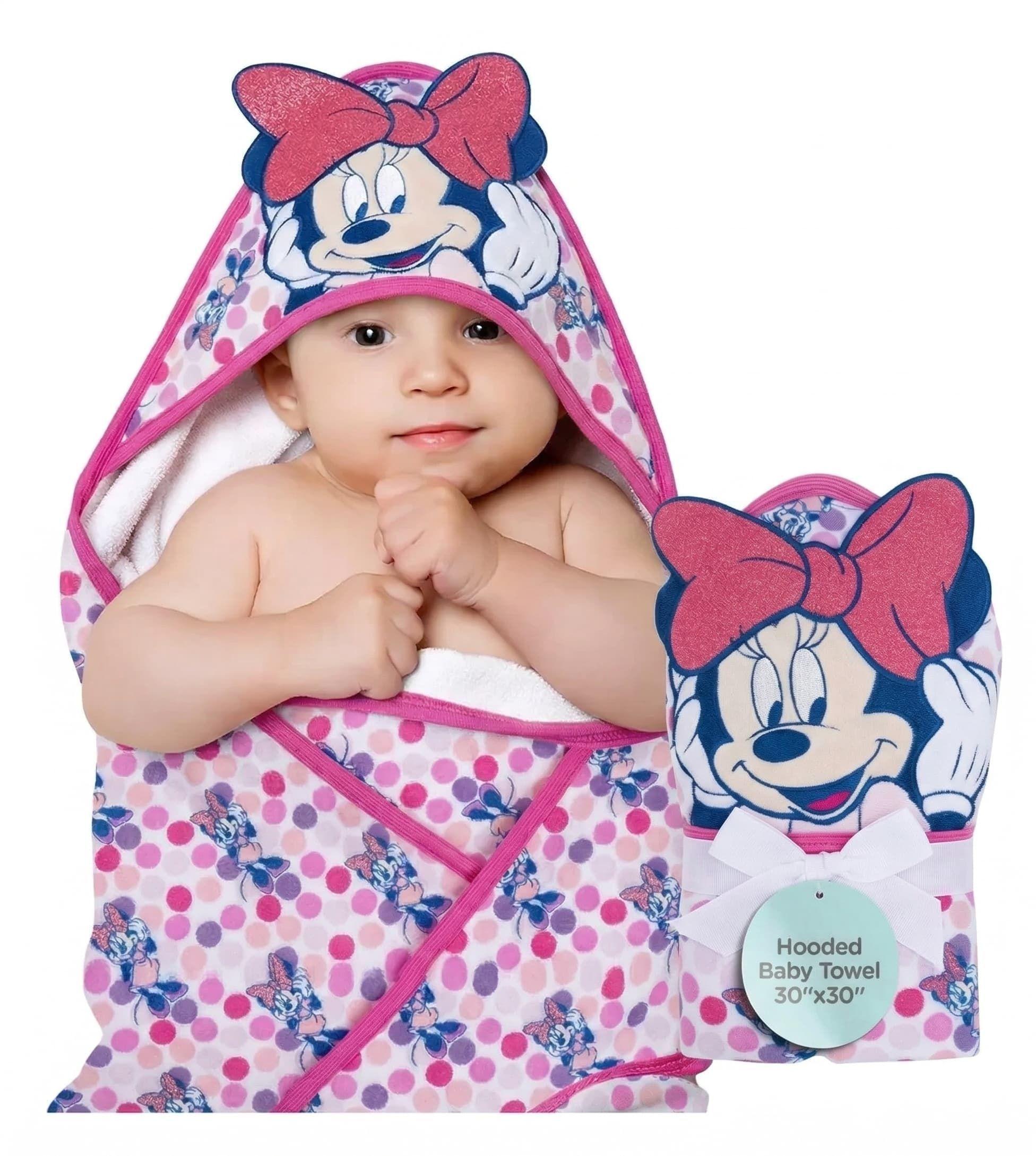 Toalla De Baño Bebe Con Capucha Bambino Disney Minnie Mouse-7