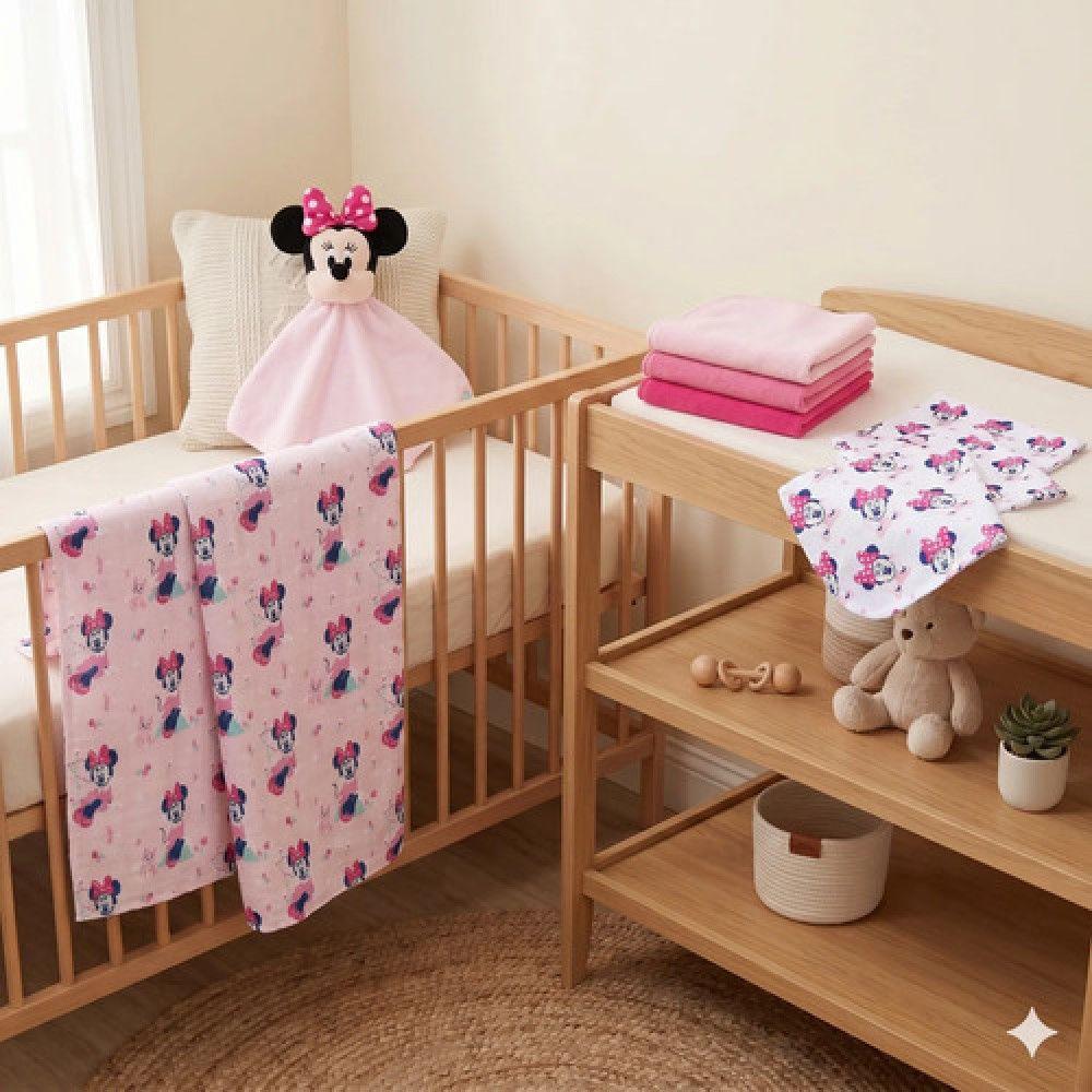 Set Regalo Recien Nacido Bebe Disney Bambino Minnie Mouse Minnie Mouse Rosa-5