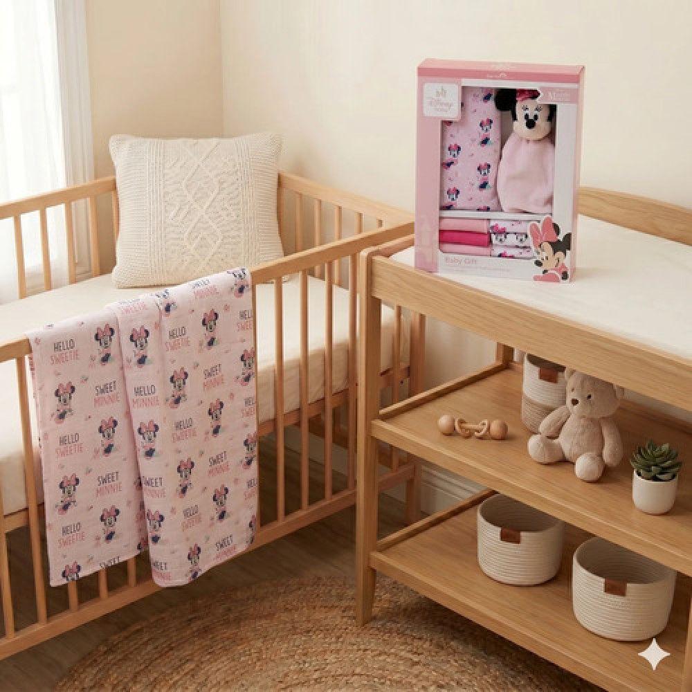 Set Regalo Recien Nacido Bebe Disney Bambino Minnie Mouse Minnie Mouse Rosa-6