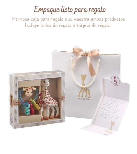 Set Sophie La Girafe + Sonajero Corazón-regalo Recién Nacido-3