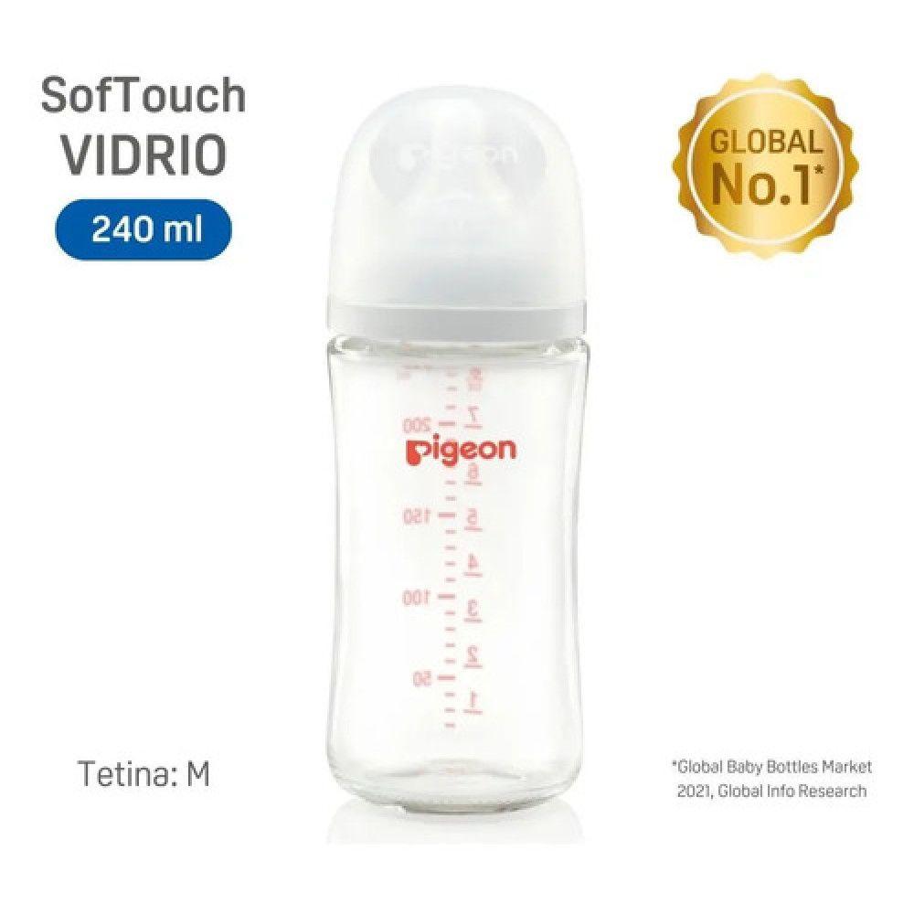 Pack 2 Mamaderas Pigeon Vidrio Softouch 160+240ml Boca Ancha-4