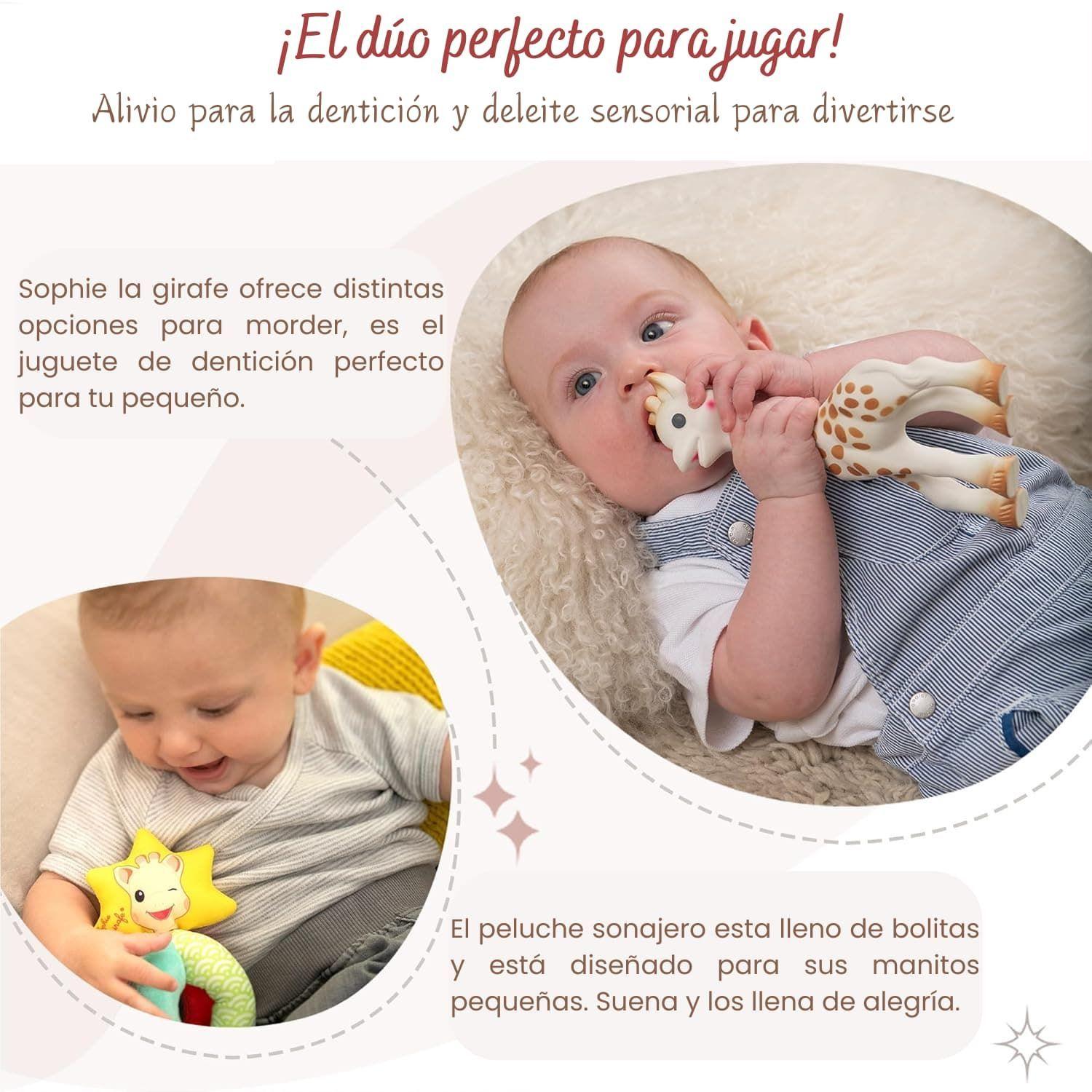 Set Sophie La Girafe + Sonajero Peluche-regalo Recién Nacido-3