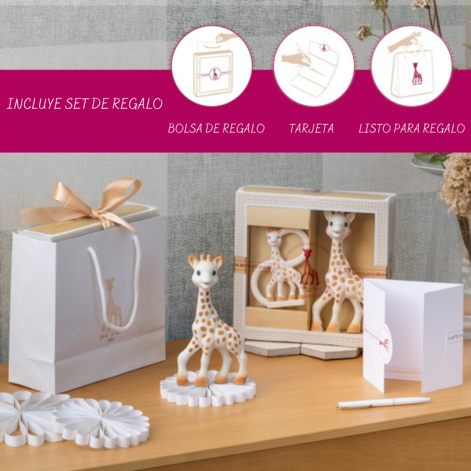 Set Sophie La Girafe: Sophie + Mordedor - Regalo Recién Nacido-5
