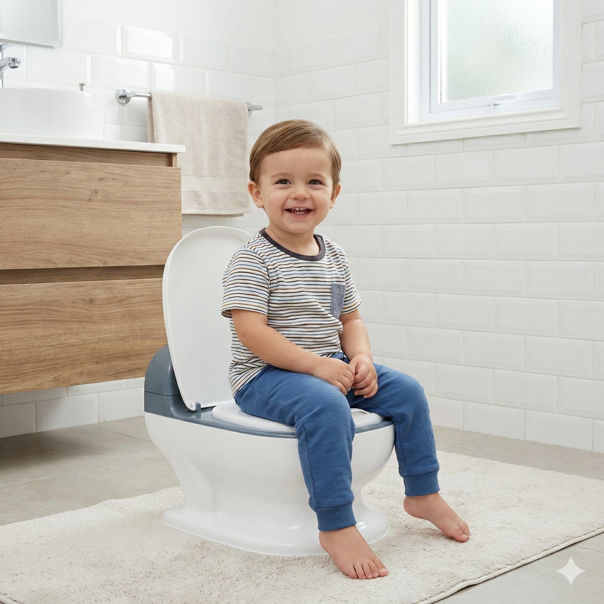 Pelela Baño Entrenador Infanti Realista Con Sonido WC Niños-4