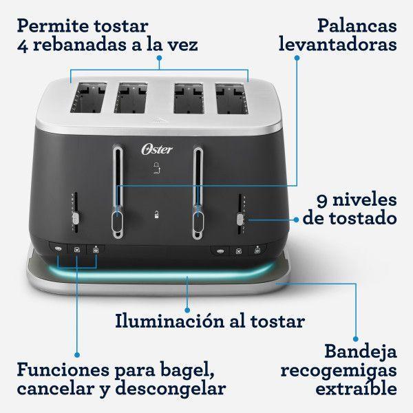 Tostadora Eléctrica 4 Rebanadas De Pan - Oster - Tsstta4540b-5