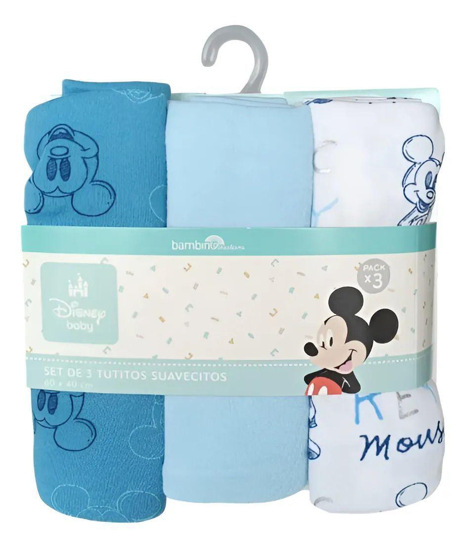 Pack 3 Tutos Suavecitos Pañales Tela Bambino Disney Mickey-4
